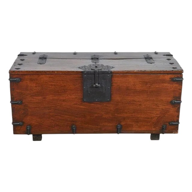 Large Superb Antique Korean Ton-Kwe Chest with Iron Hardware For Sale