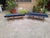 Wood Bench in Light Wood with Electric Blue Velvet Seat, 1960s For Sale - Image 7 of 18