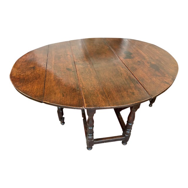 17th Century Charles II Oak Gateleg Dining Table For Sale