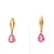 1.31 cts Natural pink sapphire earrings in 14k gold For Sale - Image 4 of 18