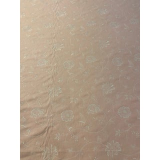 Colefax & Fowler's Pink Embroidered Floral Vine Fabric - 3+ Yard Piece For Sale