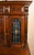 Gothic 1860s Antique French Gothic Revival Solid Oak & Stained Glass Doors Cabinet For Sale - Image 3 of 18