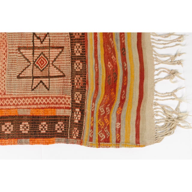 Turkish 1960s Earthy Orange, Brown & Tan Flatweave Kilim For Sale - Image 3 of 10
