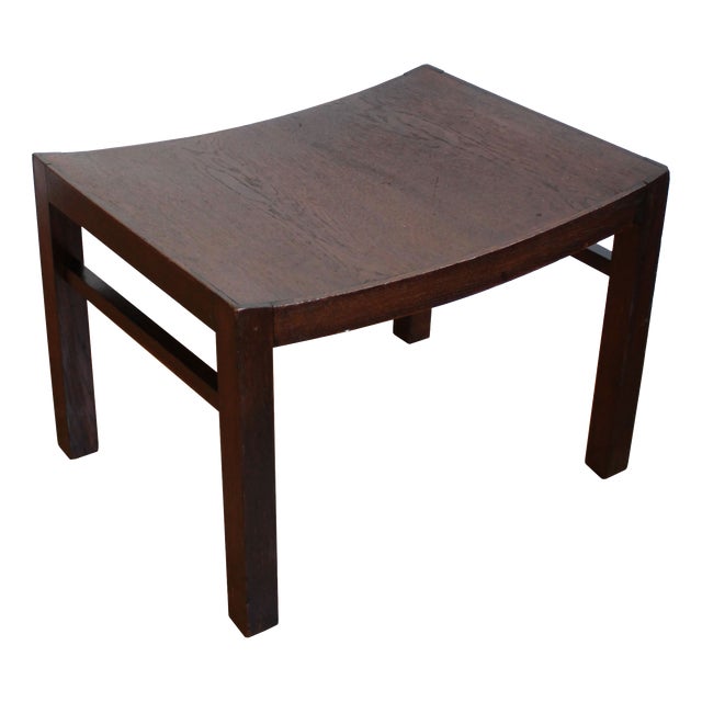 Vintage Czechoslovak Wooden Saddle Stool, 1960s For Sale