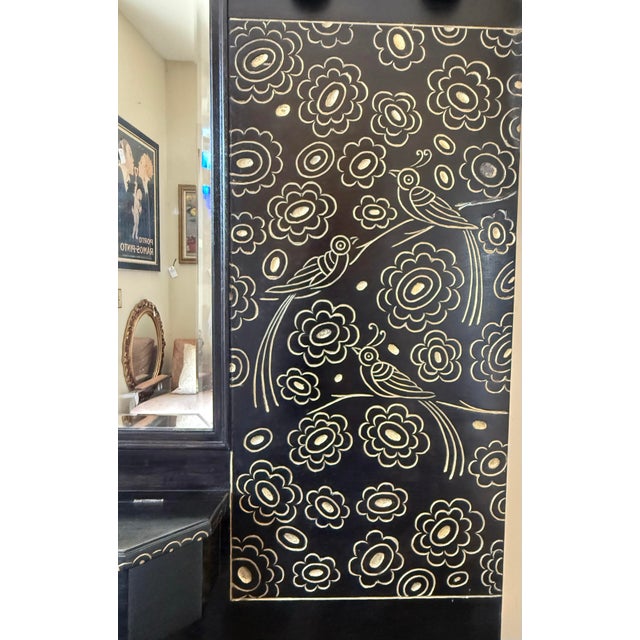 Black Vittorio Zecchin Coat Rack With Gilt Painted Details & Umbrella Stands For Sale - Image 8 of 9