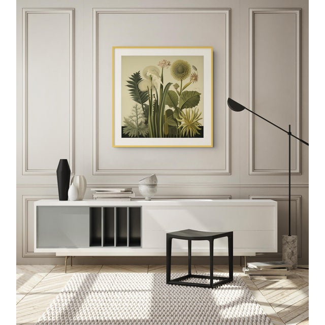 This fine art print reproduces a beautifully detailed 19th-century botanical illustration depicting an elegant arrangement...