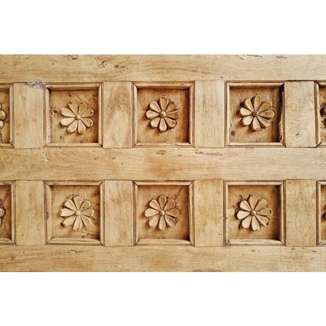 Mid 20th Century Carved Flower Ceiling Panel / Headboard For Sale In Los Angeles - Image 6 of 9