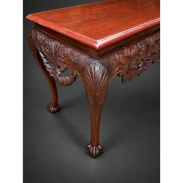 Antique Irish Mahogany Serving Table For Sale - Image 12 of 17