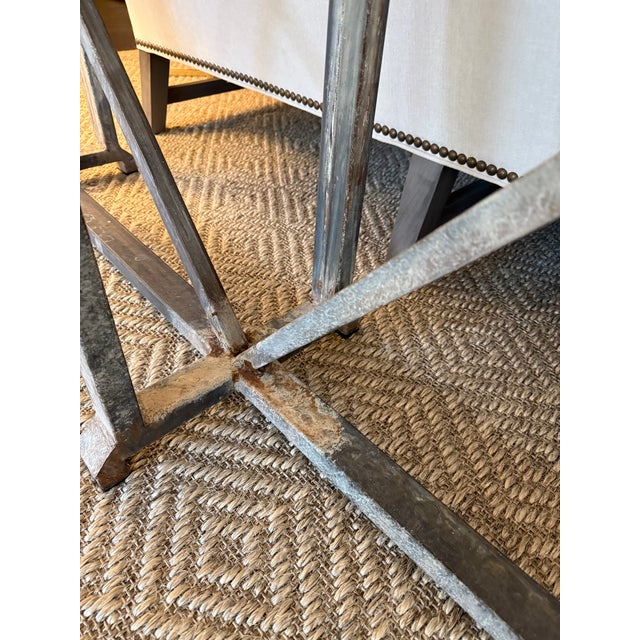 Early 21st Century Rustic Iron Console Table For Sale - Image 5 of 9