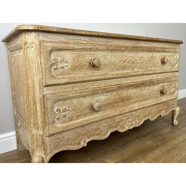 Vintage French Louis Oak Chest of 2 Drawers For Sale - Image 4 of 17