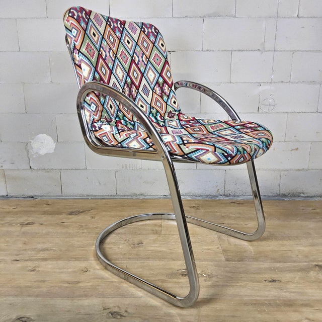 Vintage Italian Chrome and Glass Dining Table and Chairs by Gastone Rinaldi for Rima, 1950s, Set of 5 For Sale - Image 18 of 18