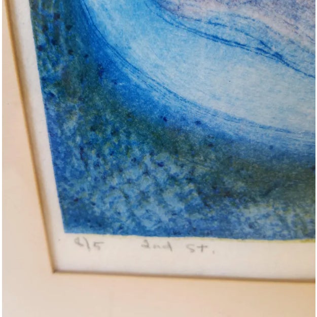 Maria Alquilar (Barbara Taffet) Signed Expressionist Work on Paper “Bigs” – Framed For Sale - Image 4 of 7