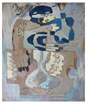 Vladimir Glushenkov, Mechanical Mask, Tempera on Cardboard, 1976