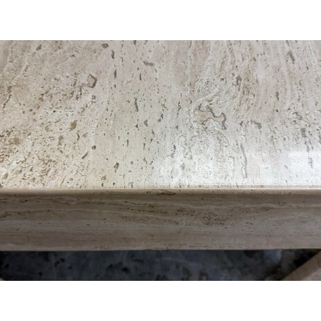 Italian Travertine Coffee Table, Vintage For Sale - Image 10 of 12