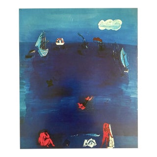 Raol Dufy Vintage 1970 Authentic Fauvism Lithograph Print " the Mediterranean " 1923 For Sale