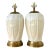Vintage Boho Frederick Cooper Ginkgo Glazed Ceramic Lamps - A Pair For Sale