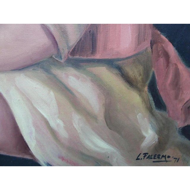 L. Palermo, The Crying Girl, 1971, Oil Painting For Sale - Image 9 of 13
