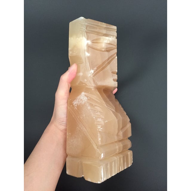 Large Carved Onyx Aztec Figure For Sale - Image 12 of 12