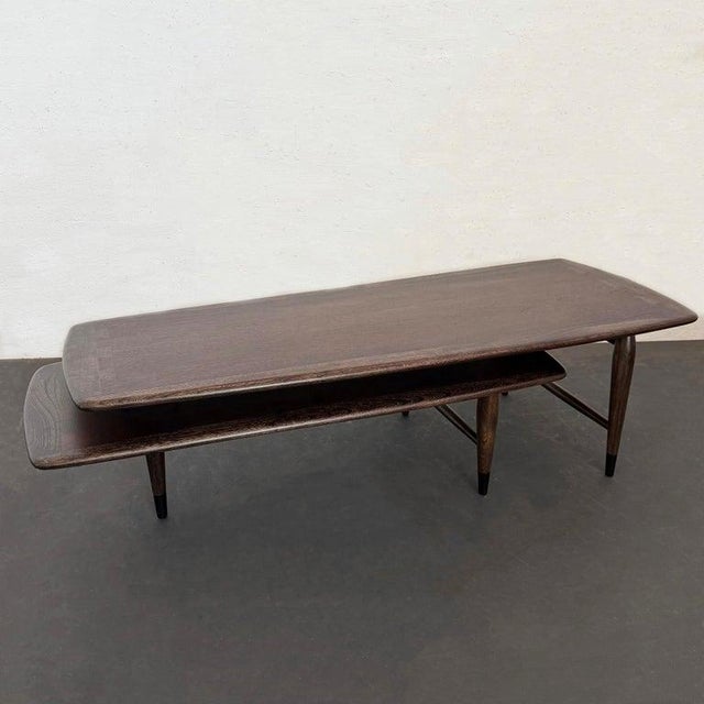 1950s Mid-Century Modern Switchblade Coffee Table by Andre Bus for Lane Acclaim For Sale - Image 5 of 13