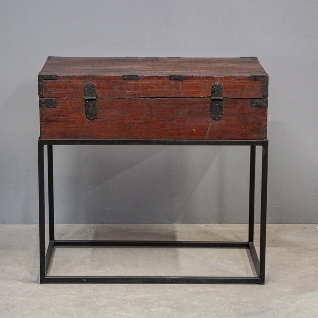 Wood Unusual Antique Japanese Paulownia Wood Storage Trunk For Sale - Image 7 of 9