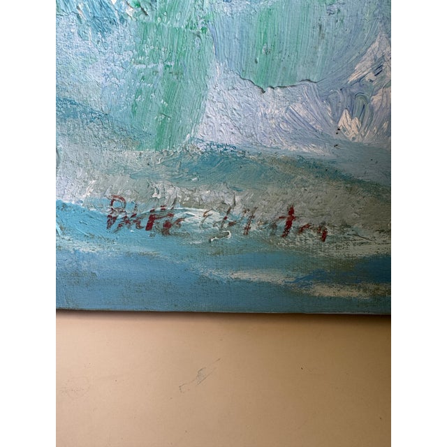 Mid 20th Century Vintage Original Painting of Sailboats Racing For Sale - Image 5 of 9