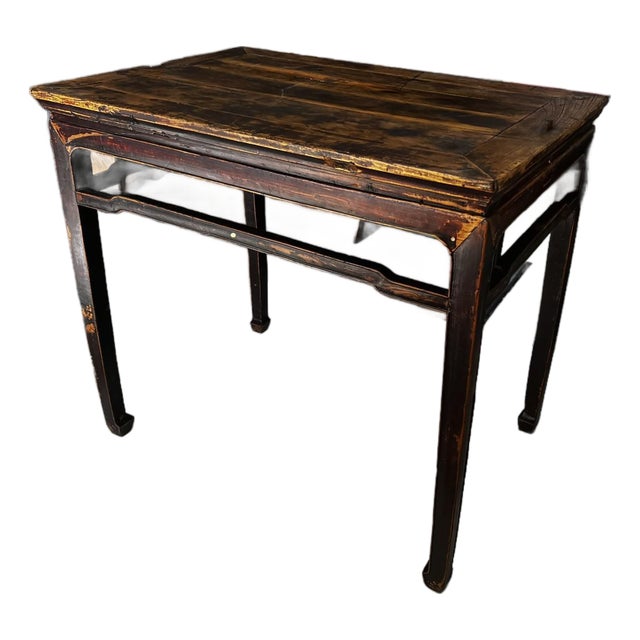 Antique Rectangular Table With Original Patina For Sale