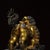 Late 20th Century Gilt Bronze Guardian Lion Incense Burner – 9.5" Foo Dog Censer With Cub & Ball Motif For Sale - Image 5 of 9