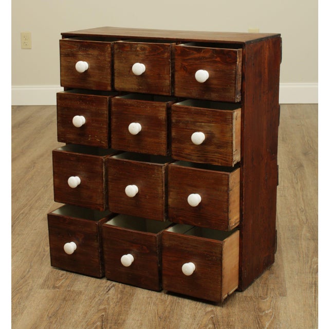 Antique 12 Drawer Pine Apothecary Chest Chairish