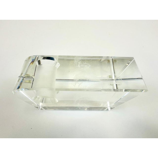Glass Vintage Crystal Glass Block Table Lamp from Stiefelmayer Gmbh, 1990s For Sale - Image 7 of 18