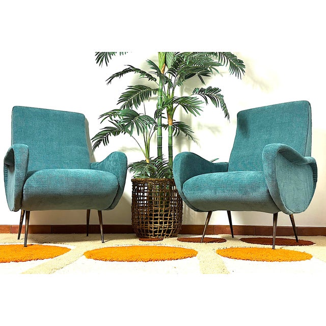 Vintage Lady Lounge Chairs attributed to Marco Zanuso, Italy, 1950s, Set of 2 For Sale - Image 13 of 14