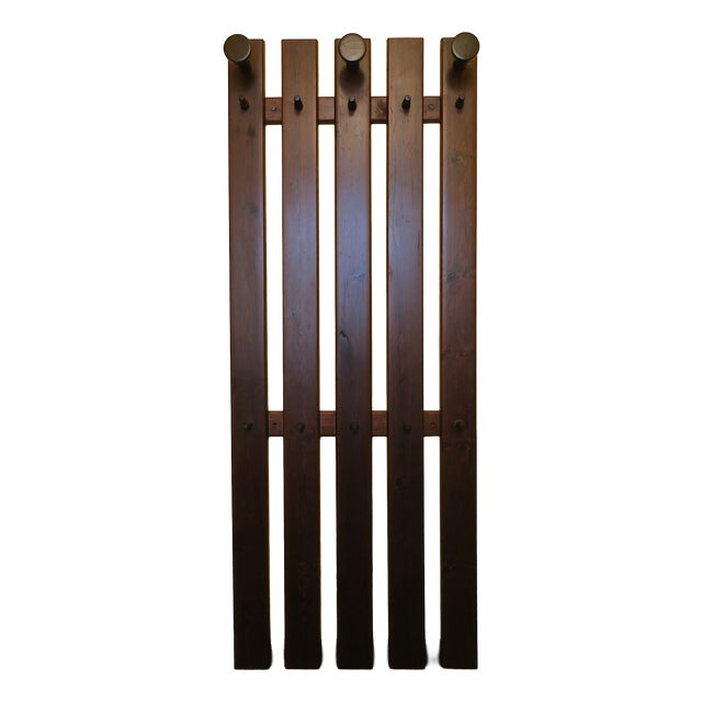 Mid-Century Modern Wall-Mounted Coat and Hat Rack, 1960s For Sale