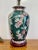 Green Vintage Asian Floral Cloisonne Style Ceramic Ginger Jar Table Lamp Hand Painted For Sale - Image 8 of 15