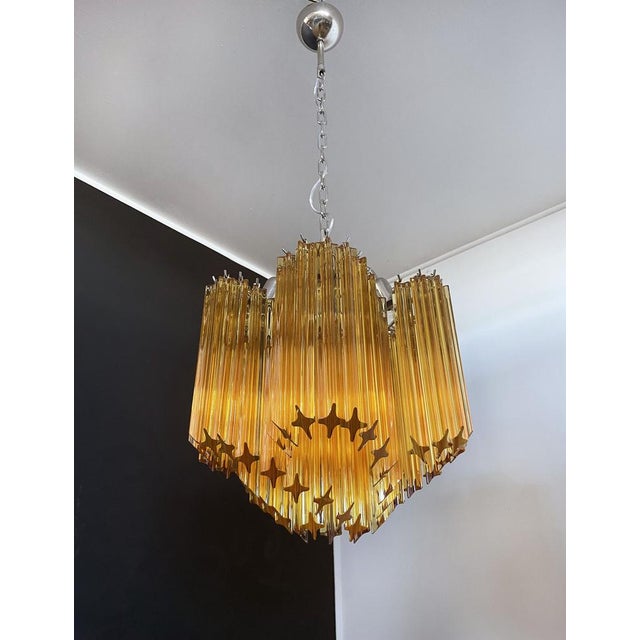 Modern Quadriedri Glass Chandelier, 1990s For Sale - Image 18 of 18