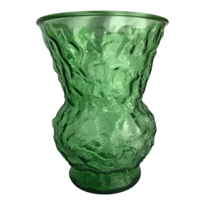 Large Vintage Green Glass Bouquet Vase 1970’s