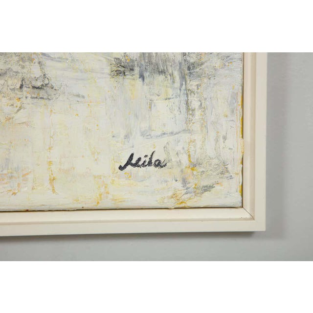 Textile "Wall Street Series-Lo Vol II" Signed, Oil on Canvas by Leila Pinto For Sale - Image 7 of 8