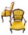 1970s Weiman/Warren Lloyd Louis XV Style Bergere Chairs Tuft Upholstered in Goldenrod Velvet - A Pair For Sale