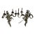 Vintage French Rococo Revival Brass Candle, Opera Wall Sconces – Pair For Sale