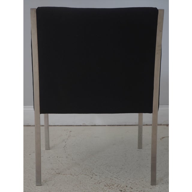 Jens Risom Pair Jens Risom Black & Chrome Mid Century Modern Chairs For Sale - Image 4 of 18