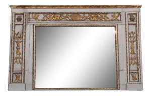 19th Century French Painted Mirror