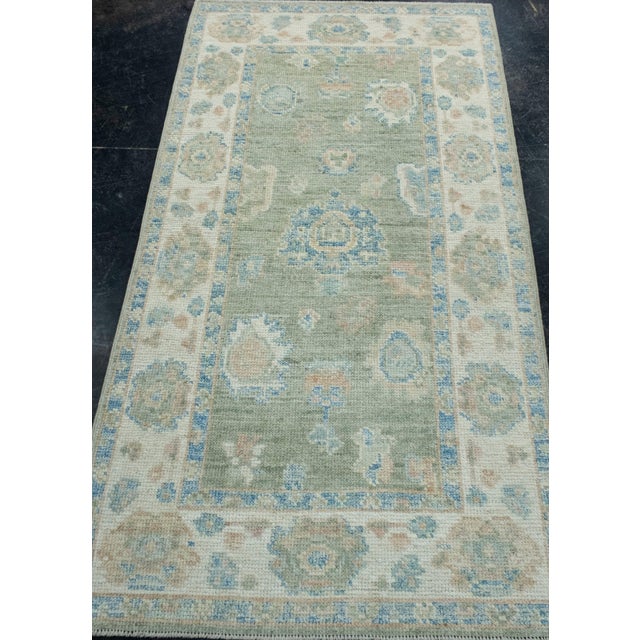 Turkish Oushak Rug 2'10" x 5'5" #17825 Explore a curated collection of hallway runners, wool rugs, and handmade...