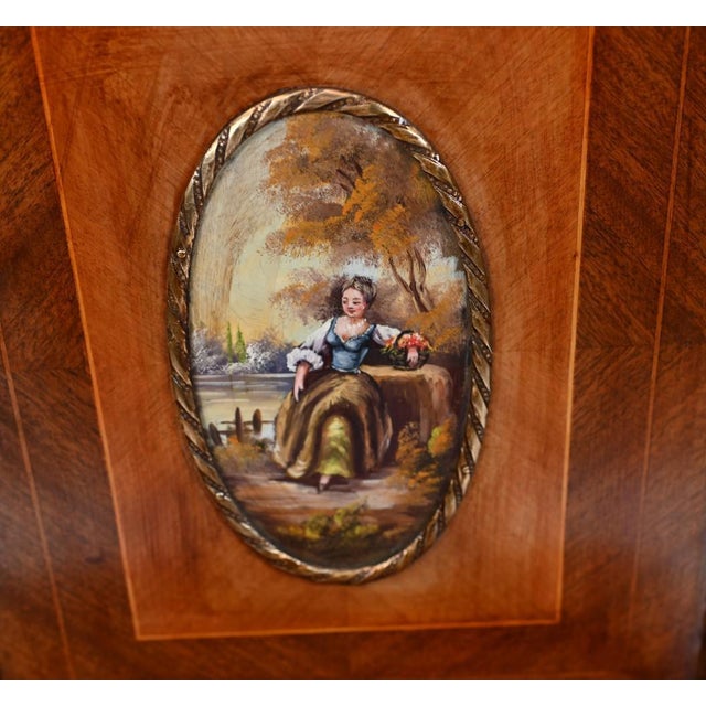 French Happiness Daily Desk Painted Placques Kingwood 1930s, 1920s For Sale - Image 3 of 11