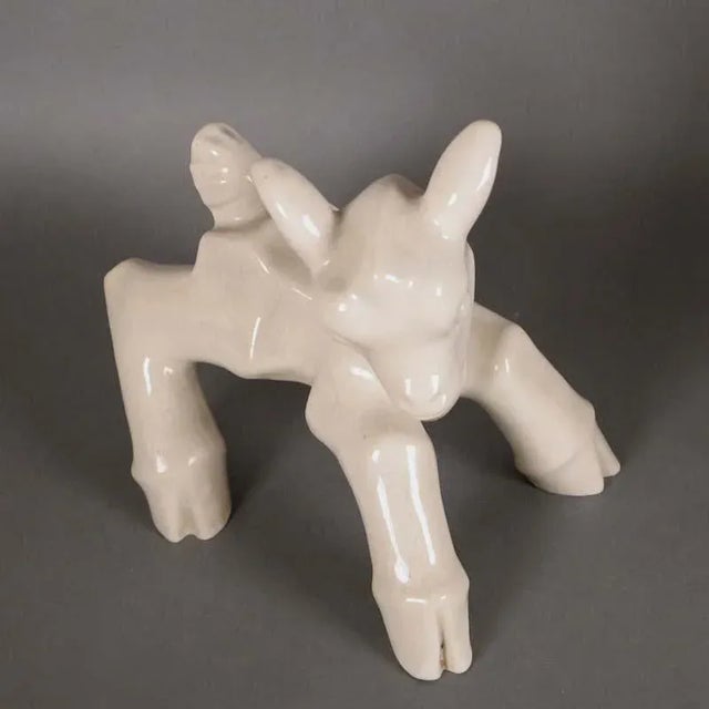 Art Deco Ceramic Suni Figurine by Ludwig König for Karlruher Majolika For Sale - Image 10 of 11