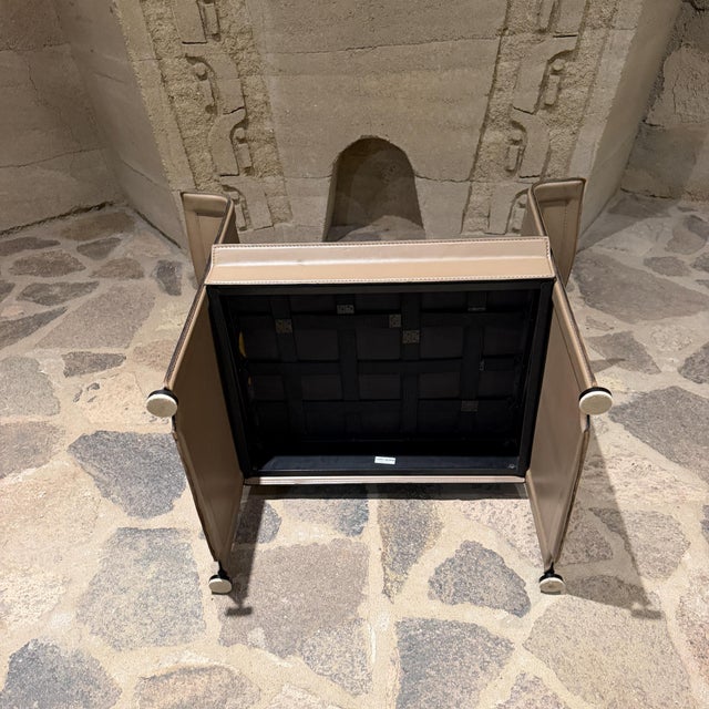 Korium Leather Armchair by Tito Agnoli for Matteo Grassi Italy Post Modern For Sale - Image 18 of 18