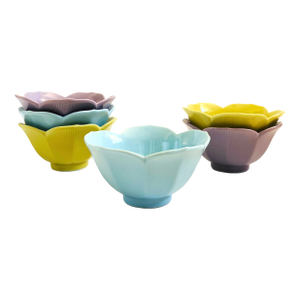 Colorful Pastel Lotus Bowls by Lillian Vernon - Set of 6