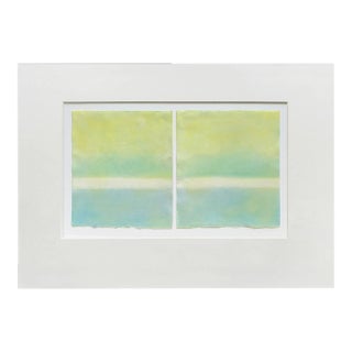 Janise Yntema "Chartreuse Over Cerelean", Painting For Sale