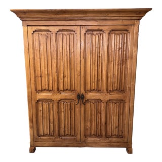 Ellis Woods Finely Carved Media Cabinet For Sale