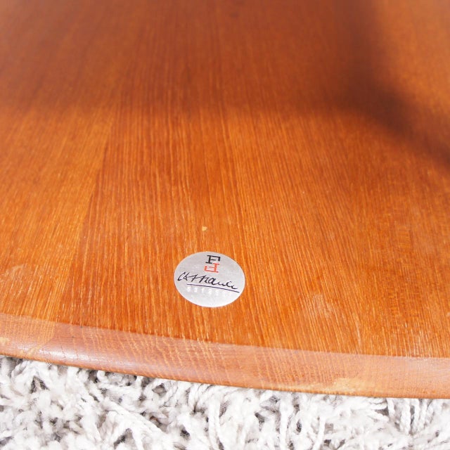 1960s Minerva Coffee Table in Teak with Rattan Shelf by Hvidt & Mølgaard for France & Son, Denmark, 1950s For Sale - Image 5 of 6