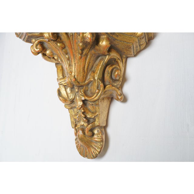 Vintage Italian Rococo Gilt Wall Shelf For Sale - Image 4 of 8