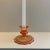 Shabby Chic 1950s Depression Glass Orange Candlestick Holder For Sale - Image 3 of 8