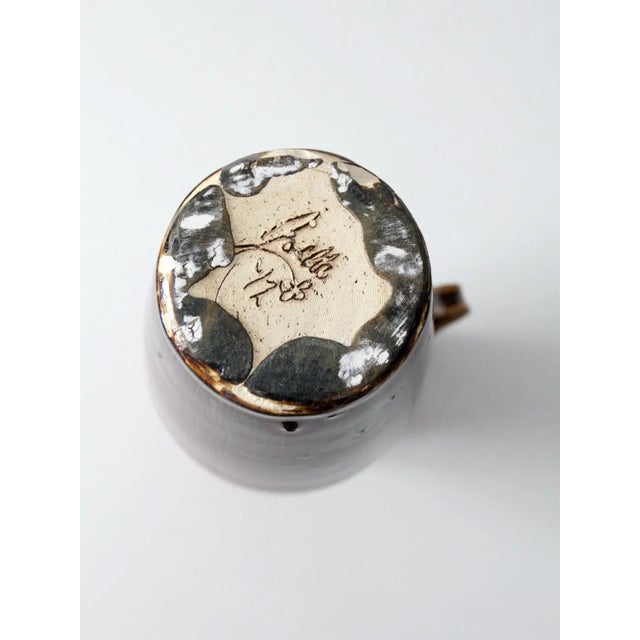 Vintage Studio Pottery Pitcher Circa 1983 For Sale - Image 10 of 11